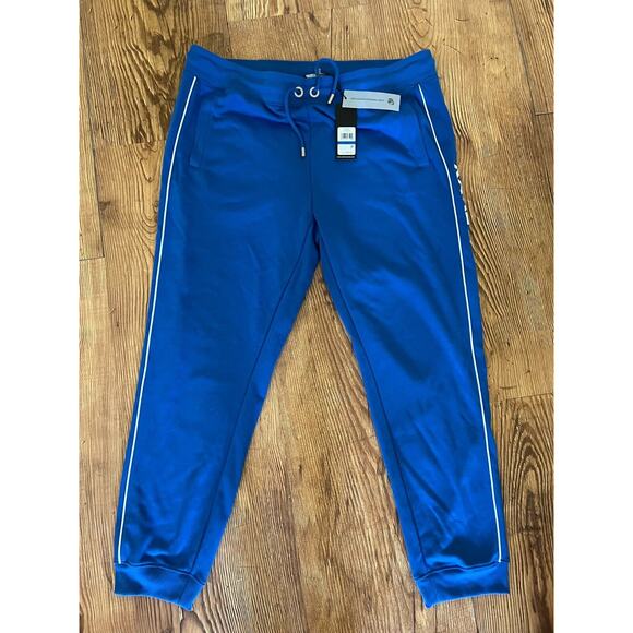 Karl Lagerfeld Paris Women’s French Terry Logo Tape Jogger Blue Size XL NWT - Picture 3 of 9